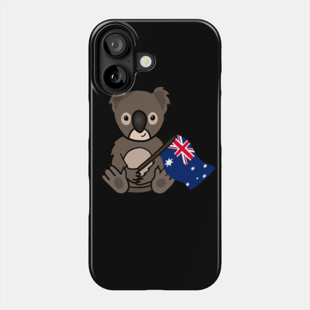 Cute Koala Australian Flag Animal Phone Case by logiamerch