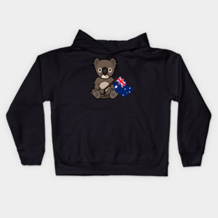 Cute Koala Australian Flag Animal Kids Hoodie