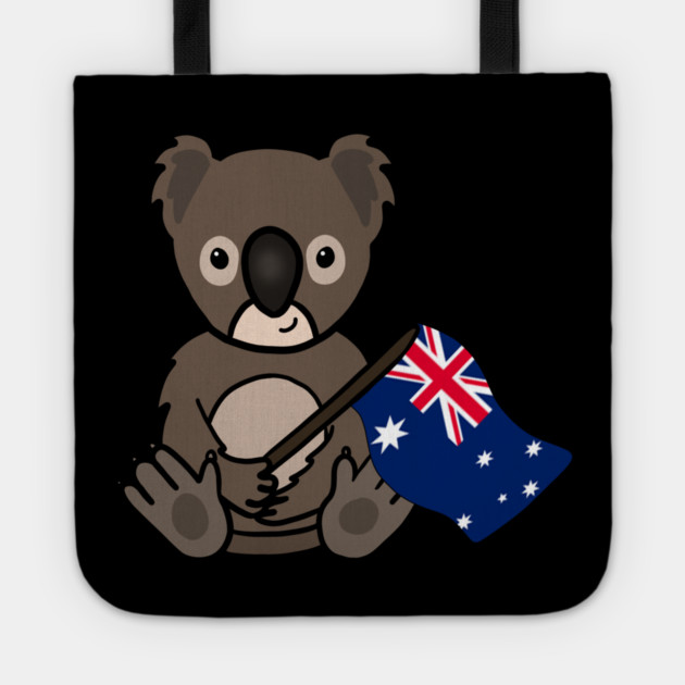 Cute Koala Australian Flag Animal Tote by logiamerch