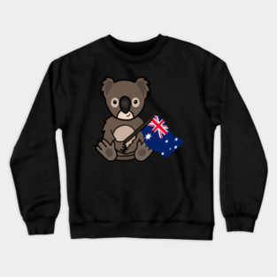Cute Koala Australian Flag Animal Crewneck Sweatshirt