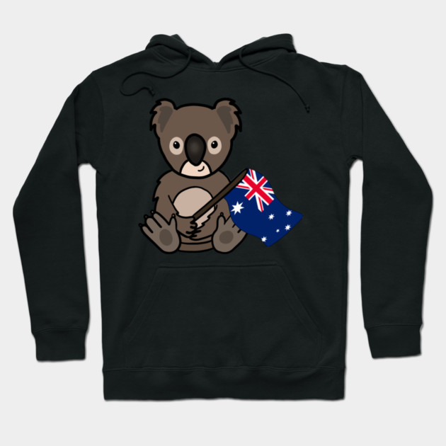 Cute Koala Australian Flag Animal Hoodie by logiamerch