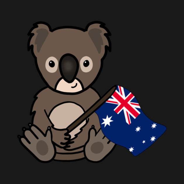 Cute Koala Australian Flag Animal by logiamerch