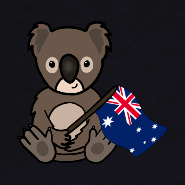 Cute Koala Australian Flag Animal by logiamerch