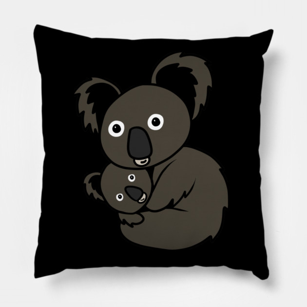 Cute Koala Mom with cub Animal Pillow by logiamerch