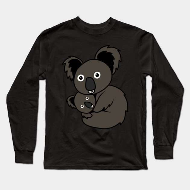 Cute Koala Mom with cub Animal Long Sleeve T-Shirt by logiamerch