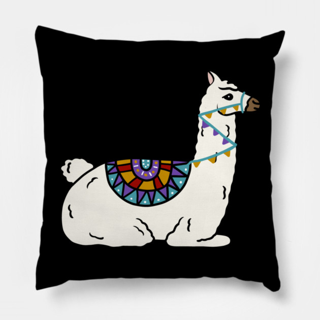 Peruvian llama Alpaca Animal Pillow by logiamerch