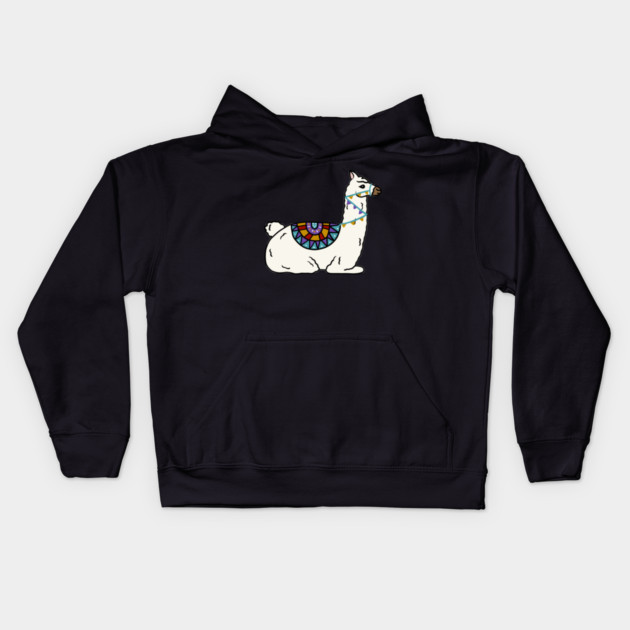 Peruvian llama Alpaca Animal Kids Hoodie by logiamerch