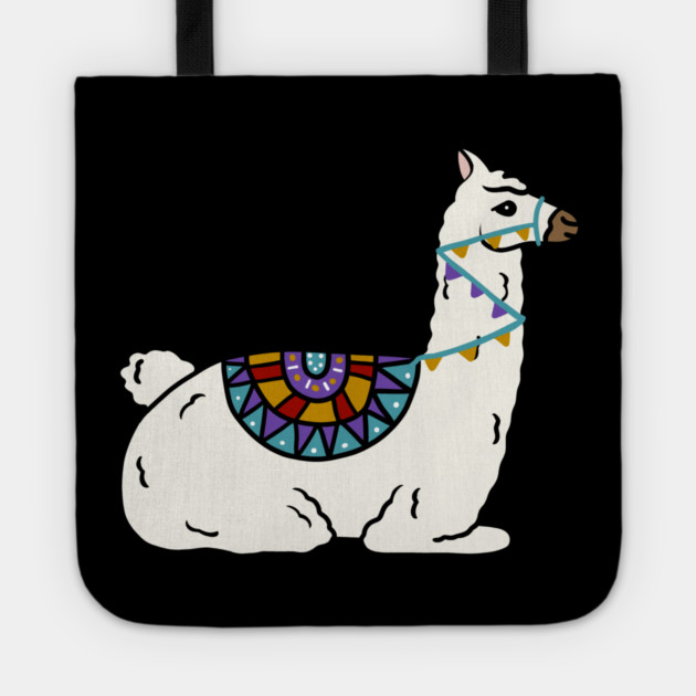 Peruvian llama Alpaca Animal Tote by logiamerch