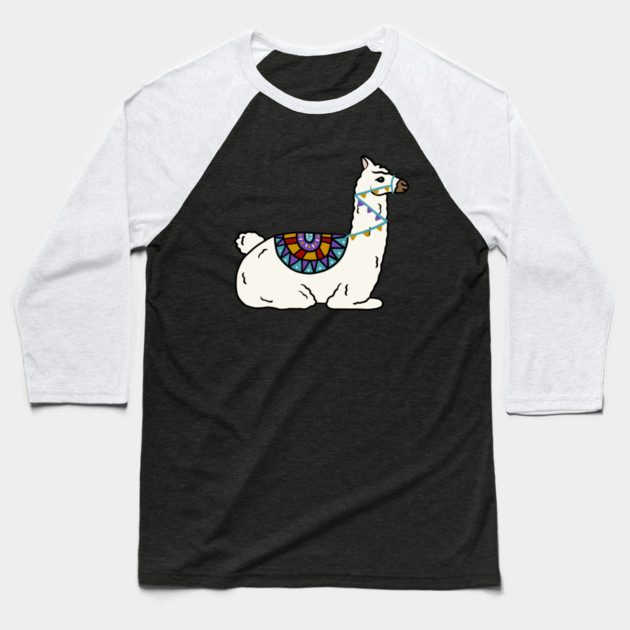 Peruvian llama Alpaca Animal Baseball T-Shirt by logiamerch