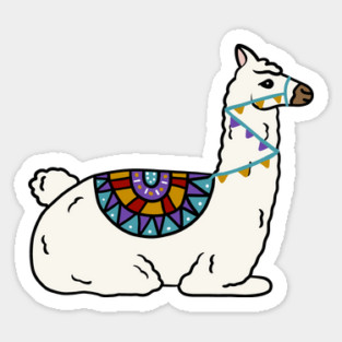 Peruvian llama Alpaca Animal Sticker