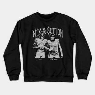 Bo Nix Courtland Sutton Football, Denver Football Crewneck Sweatshirt