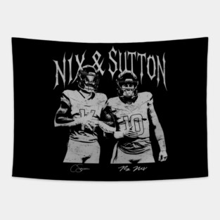 Bo Nix Courtland Sutton Football, Denver Football Tapestry