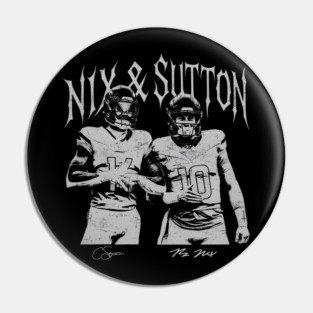 Bo Nix Courtland Sutton Football, Denver Football Pin