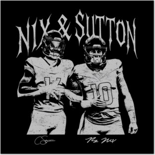 Bo Nix Courtland Sutton Football, Denver Football Posters and Art