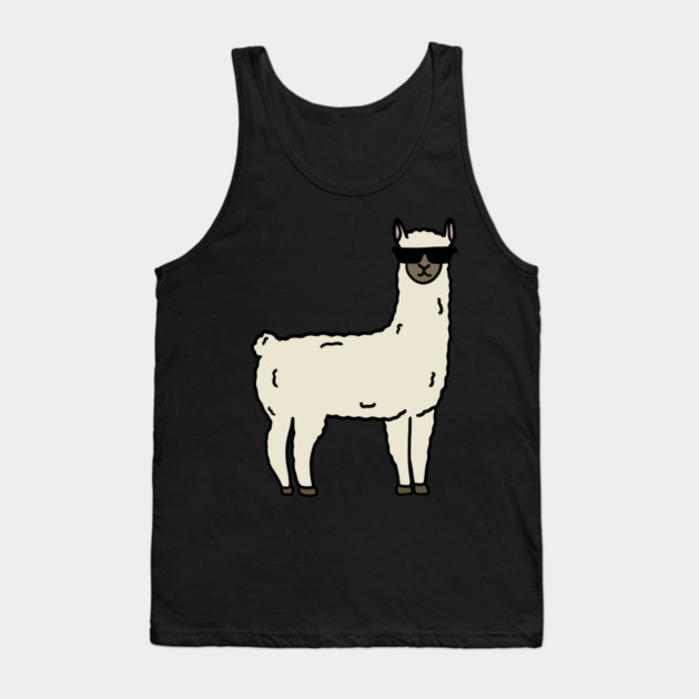 Funny Cool Llama Alpaca Animal Tank Top by logiamerch