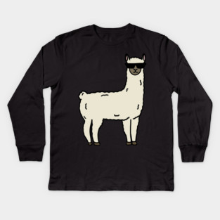 Funny Cool Llama Alpaca Animal Kids Long Sleeve T-Shirt