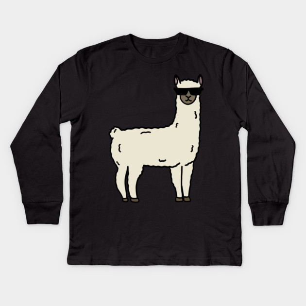 Funny Cool Llama Alpaca Animal Kids Long Sleeve T-Shirt by logiamerch