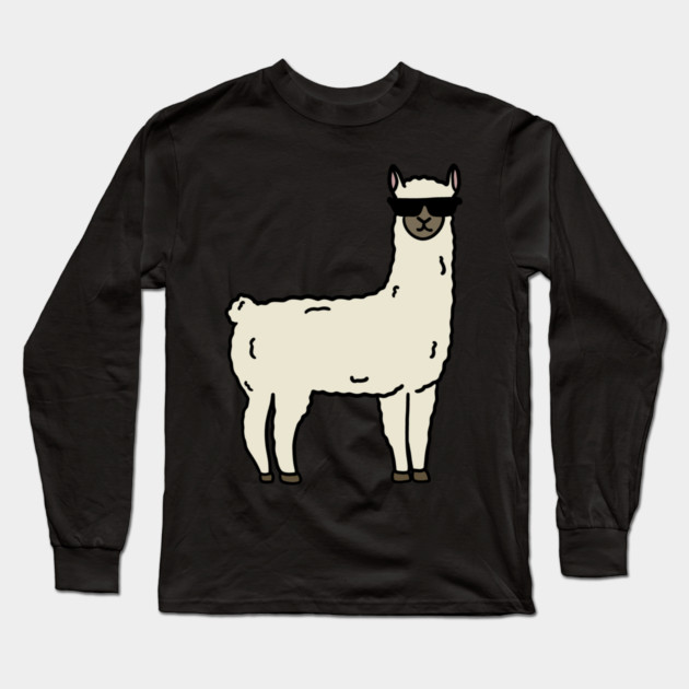 Funny Cool Llama Alpaca Animal Long Sleeve T-Shirt by logiamerch