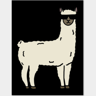 Funny Cool Llama Alpaca Animal Posters and Art
