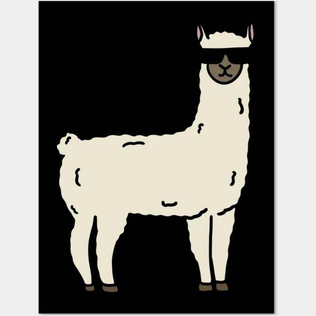 Funny Cool Llama Alpaca Animal Wall Art by logiamerch