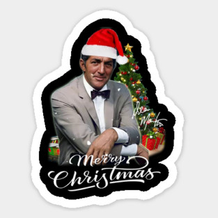 Merry Christmas Santa Dean Martin Sticker