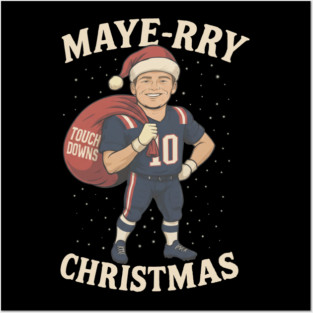 Drake Maye New England Christmas Posters and Art