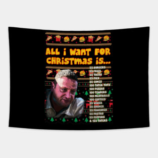 55 Burgers 55 Fries Tim Robinson Funny Christmas Tapestry