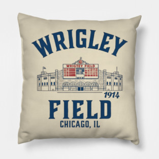Vintage Stadium Chicago Cubs Baseball – Wrigley Field Pillow
