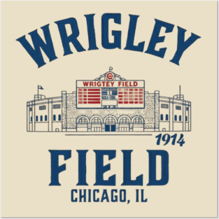 Vintage Stadium Chicago Cubs Baseball – Wrigley Field Posters and Art