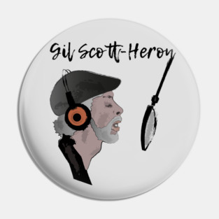 Gil Scott Heron portrait Pin