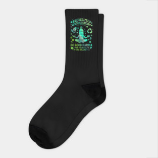 Recycling Is Reincarnation Eco Karma Green Socks