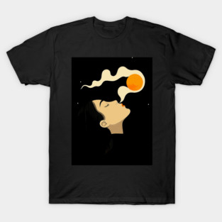 Woman Breathing Out the Sun T-Shirt