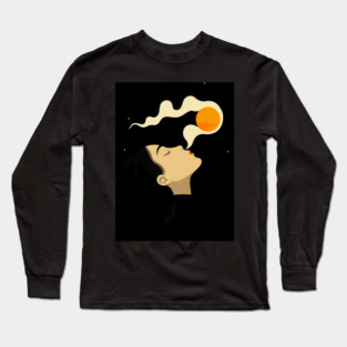 Woman Breathing Out the Sun Long Sleeve T-Shirt