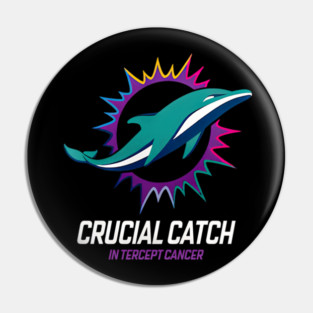 Miami Dolphins – Crucial Catch Intercept Cancer Edition Pin