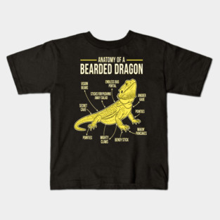 Anatomy of a Bearded Dragon Kids T-Shirt