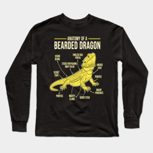 Anatomy of a Bearded Dragon Long Sleeve T-Shirt
