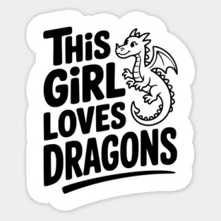 This Girl Loves Dragons Magnet