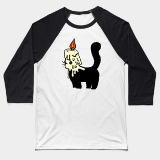 Candle Cat Baseball T-Shirt
