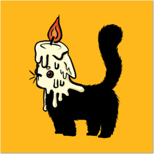 Candle Cat Posters and Art