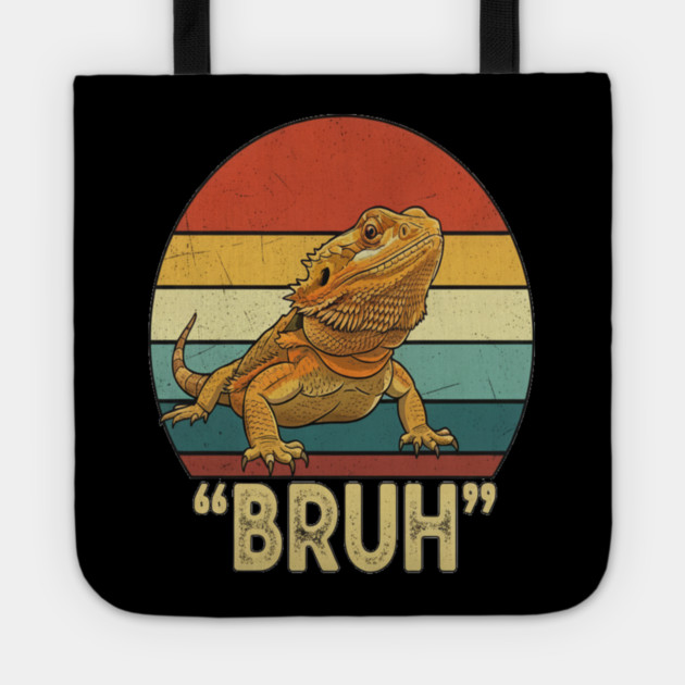 Funny Bearded Dragon Bruh T-Shirt Tote by OUTFITPAW