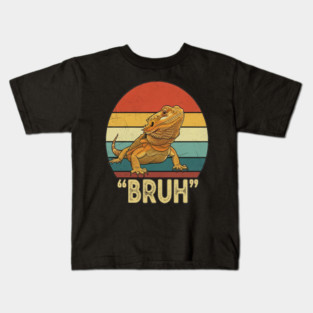 Funny Bearded Dragon Bruh T-Shirt Kids T-Shirt