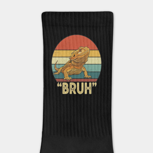 Funny Bearded Dragon Bruh T-Shirt by OUTFITPAW