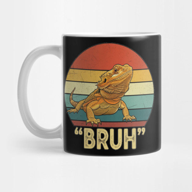 Funny Bearded Dragon Bruh T-Shirt by OUTFITPAW