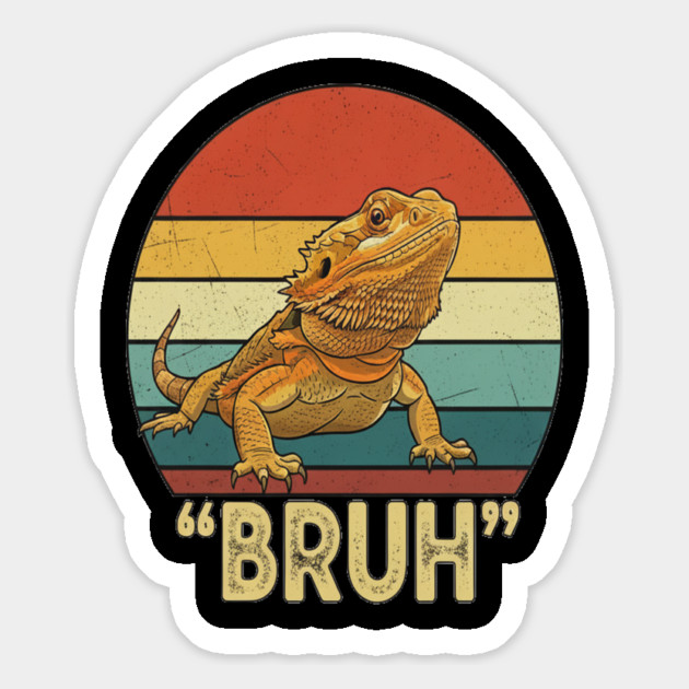 Funny Bearded Dragon Bruh T-Shirt Magnet by OUTFITPAW