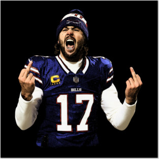 Midle finger josh allen Posters and Art