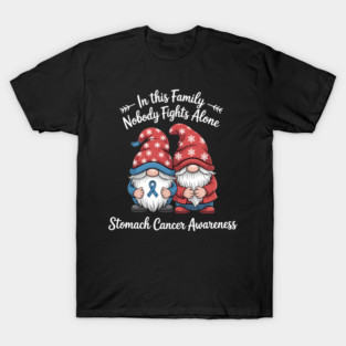 Christmas Gnomes Stomach Cancer Awareness T-Shirt