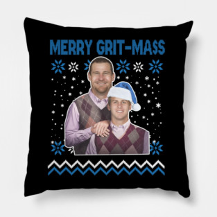 Dan Campbell  Jared Goff Merry Grit-Mas Pillow