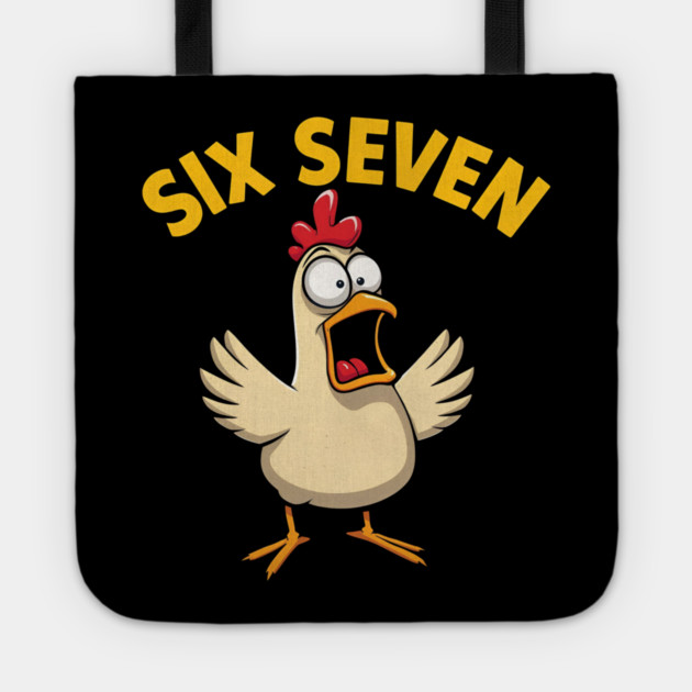 Quote Rooster Meme Six Seven 67 Funny Chicken Humor Farm Tote by shirtlux
