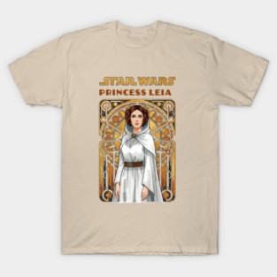Princess Leia Classic Poster – Iconic Star Wars Character Illustration T-Shirt