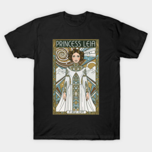 Princess Leia Classic Portrait – Iconic Star Wars Character Illustration T-Shirt